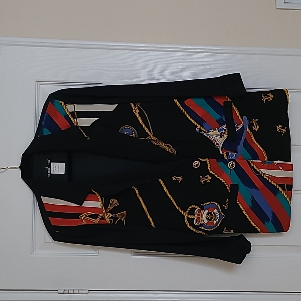 Vintage Nautical Carole Little Long Blazer Size 4